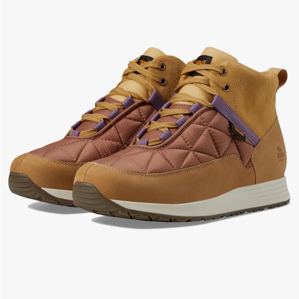 NWT Teva Ember Commute Waterproof Sneaker Boots Lace Up Booties